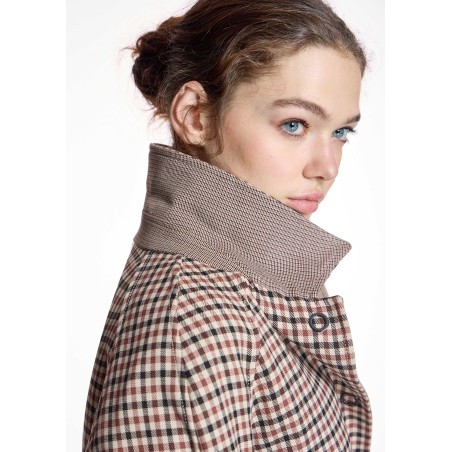 Gabardina Recta Cuadros