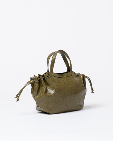 Bolso Piel Craquelada Kaki