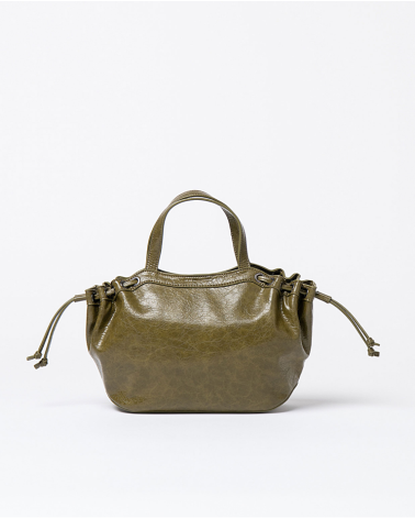 Bolso Piel Craquelada Kaki