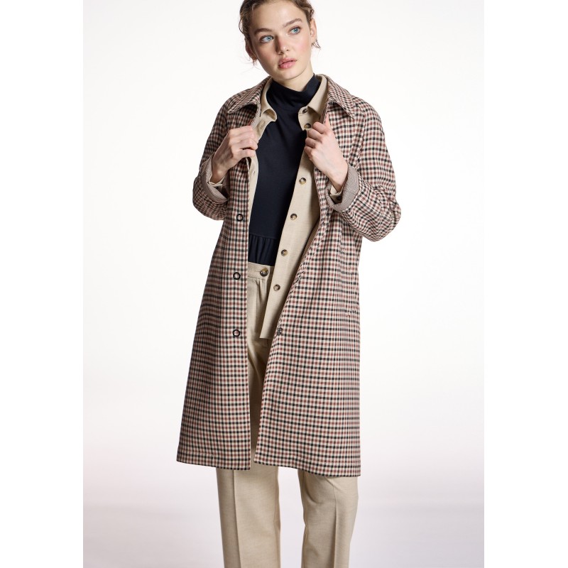 Gabardina Recta Cuadros