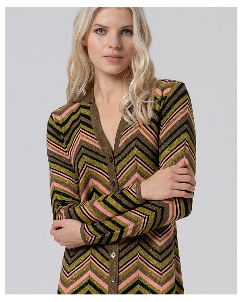 Vestido Midi Camisero Lúrex