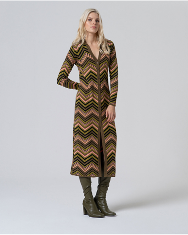 Vestido Midi Camisero Lúrex