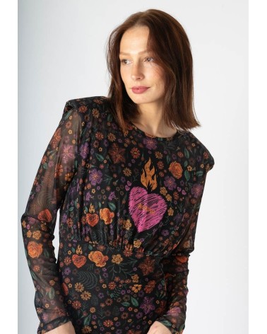 Vestido Tul y Flores