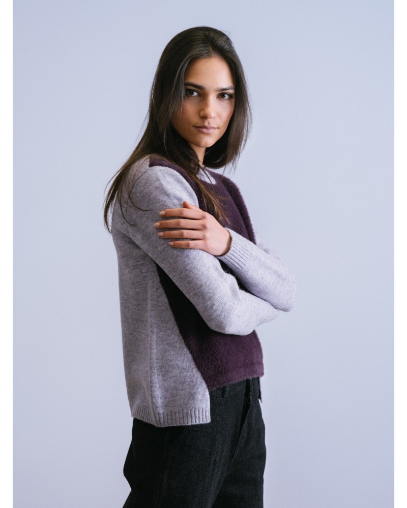 Jersey Baguilla Peluche Berenjena