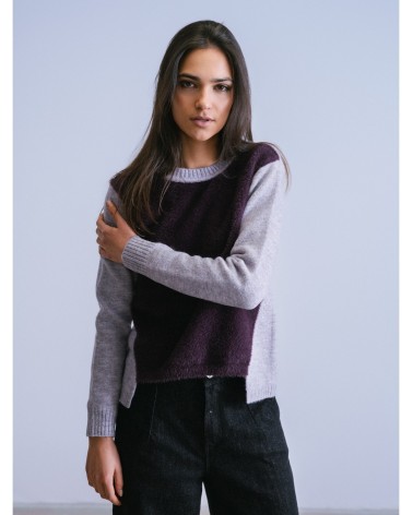 Jersey Baguilla Peluche Berenjena