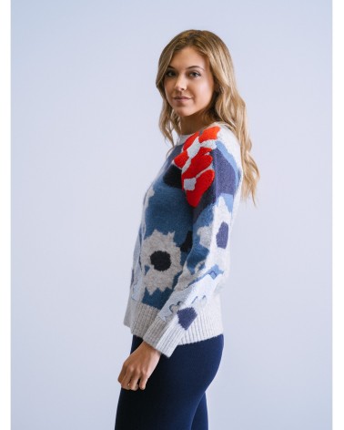 Jersey Jacquard Flores