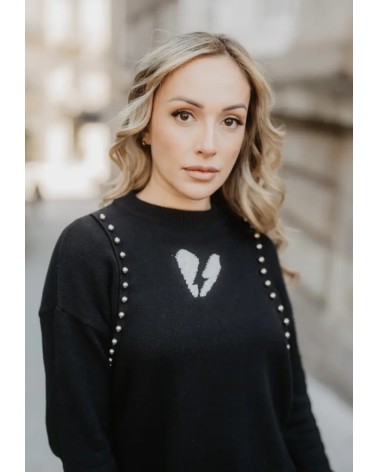 Jersey Negro Corazón Rayo