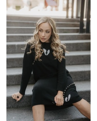 Jersey Negro Corazón Rayo