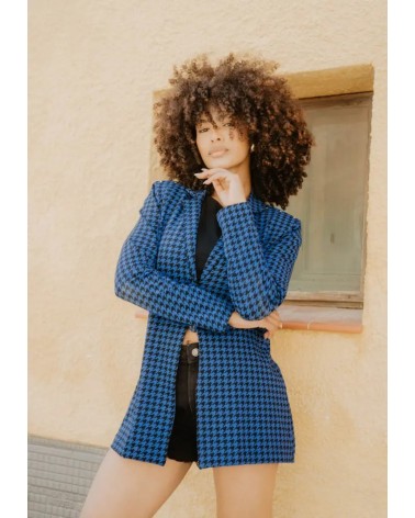 Americana Azul Pantera Pata Gallo