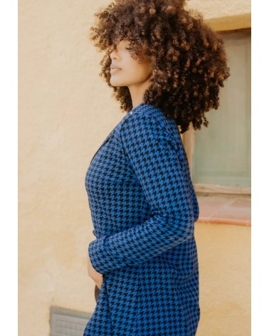 Americana Azul Pantera Pata Gallo