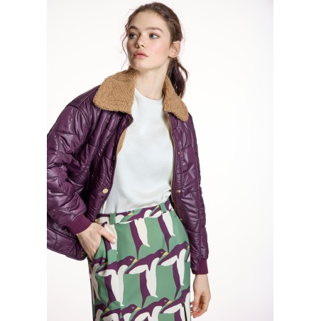 Parka Acolchada Burdeos